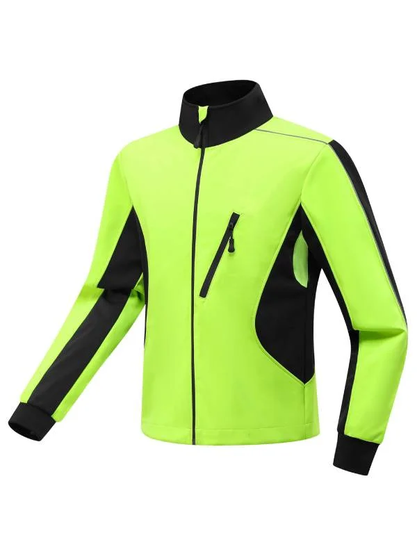 Men's Coats with Magnetic ClosuresMen's Waterproof Fleece Jacket Running Jacket Windproof Warm Coat