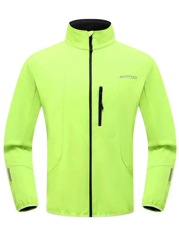 Men's Coats with Multi-Pocket DesignMen's Windproof Running Soft Fleece Jacket Waterproof Breathable