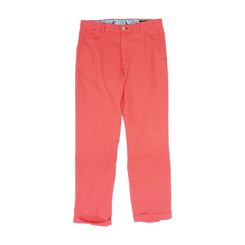 Men's Pants with Welt PocketsPink Solid Chino Pants