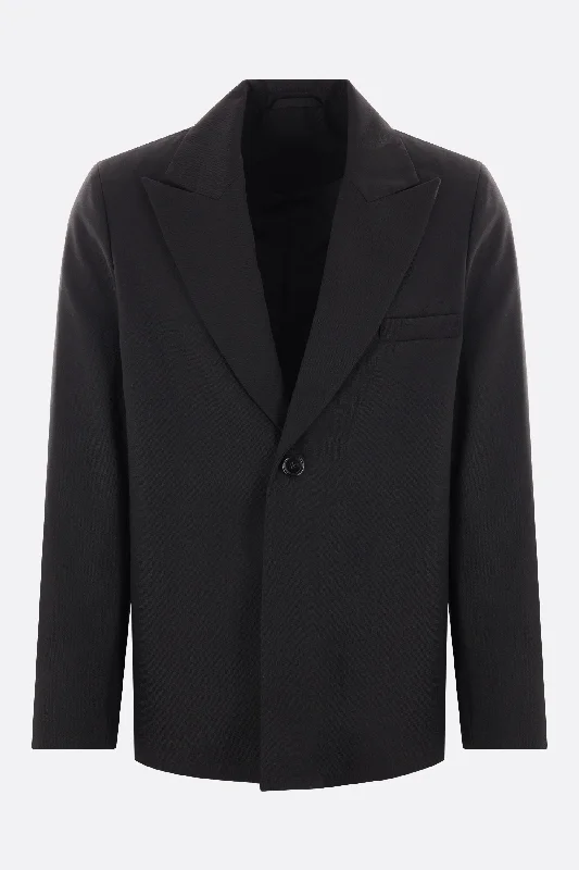 Seydou single-breasted wool blend jacket