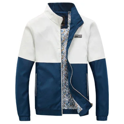 High-Quality Men's Duffle CoatsSplit Color Bomber Jacket