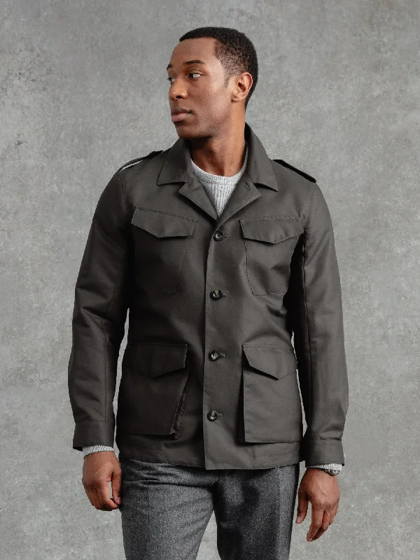 Men's Coats with Reflective StripesThe Revere Field Jacket - Cobble Grey