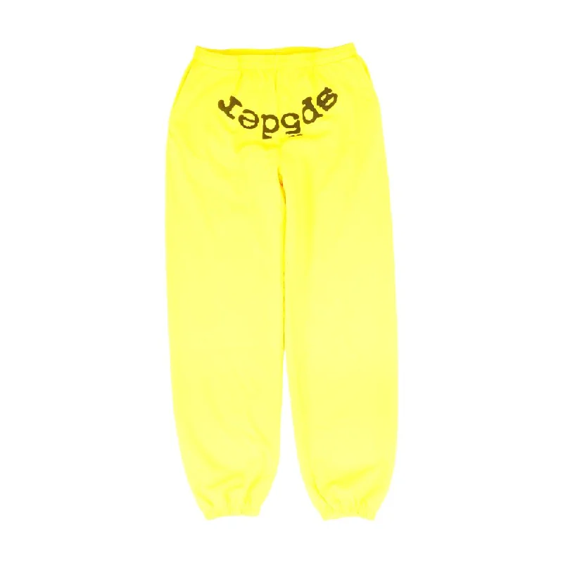 Men's Pants with Graphic PrintsYellow Solid Sweatpants