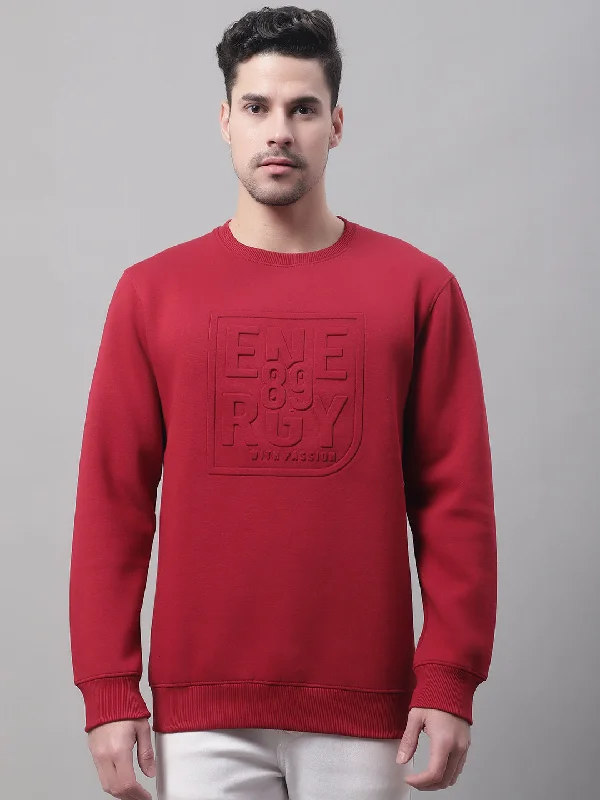 Casual Daily Wear Men's SportswearMen Maroon Sweatshirt