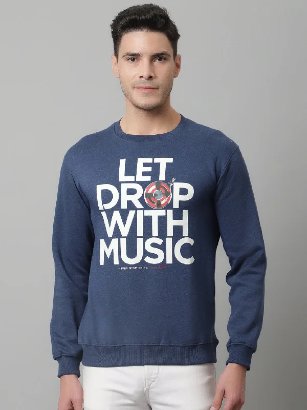 Workout-Ready Men's SportswearMens Indigo Melange Sweatshirt