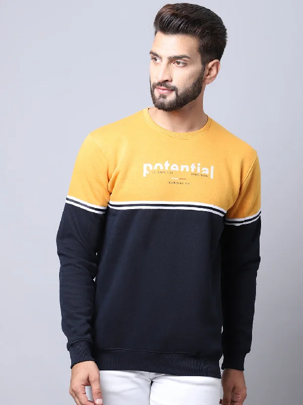 Moisture-Wicking Performance Men's SportswearMustard Sweatshirt for Men's