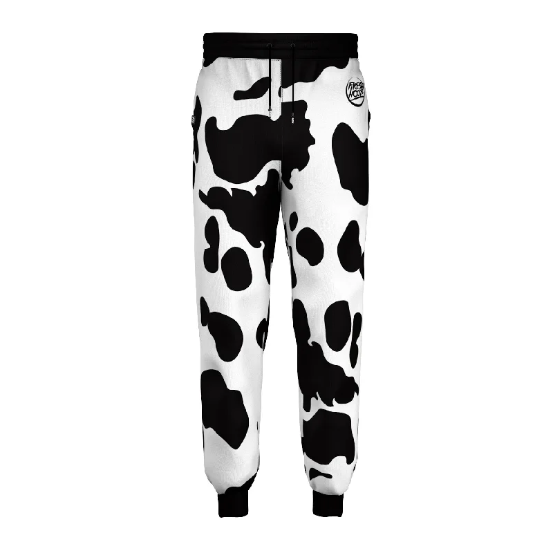 Men's Elastic-Waisted Pants for Easy MovementCow Sweatpants