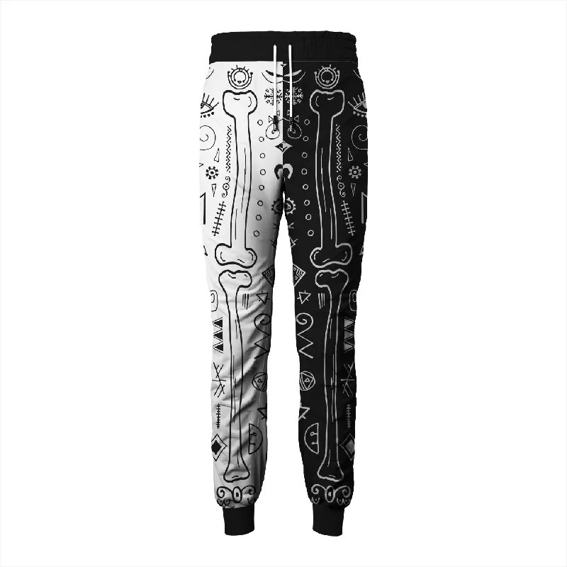 Layered Men's OverallsDoodle Skeleton Sweatpants