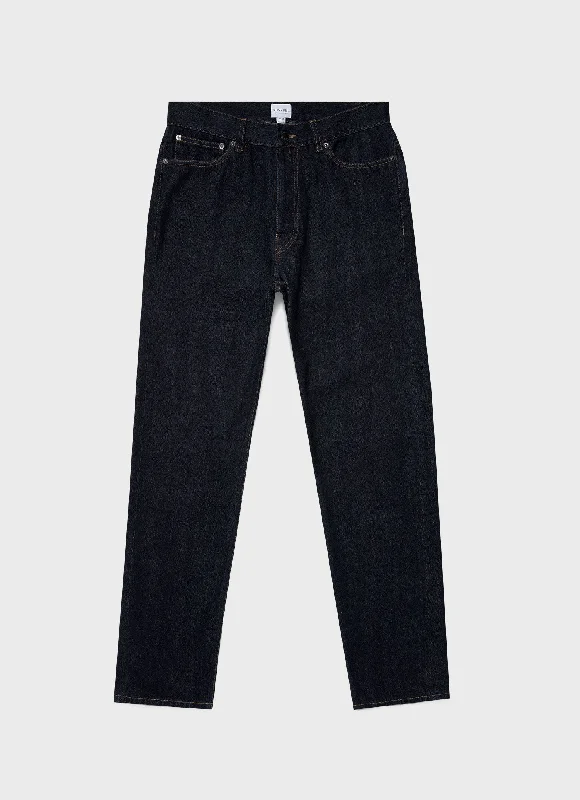 Men's Pants with Functional PocketsMen's 13oz Japanese Selvedge Denim Jeans in Rinse Wash Denim