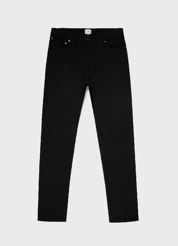 Men's Zippered Pants for SecurityMen's Cotton Drill 5 Pocket Trouser in Black