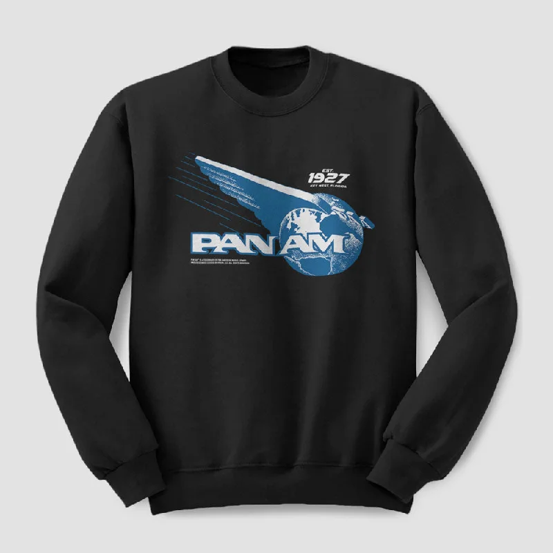 Stylish and Weather-Resistant Men's SportswearPan Am Globe Logo - Sweatshirt