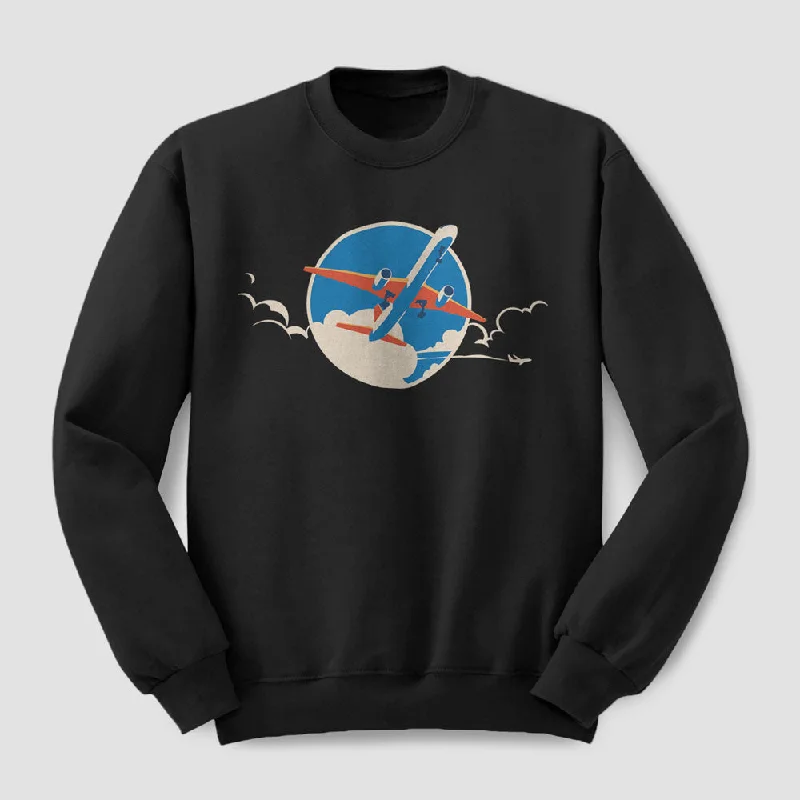 High-Quality Men's SportswearPlane Retro Sky - Sweatshirt