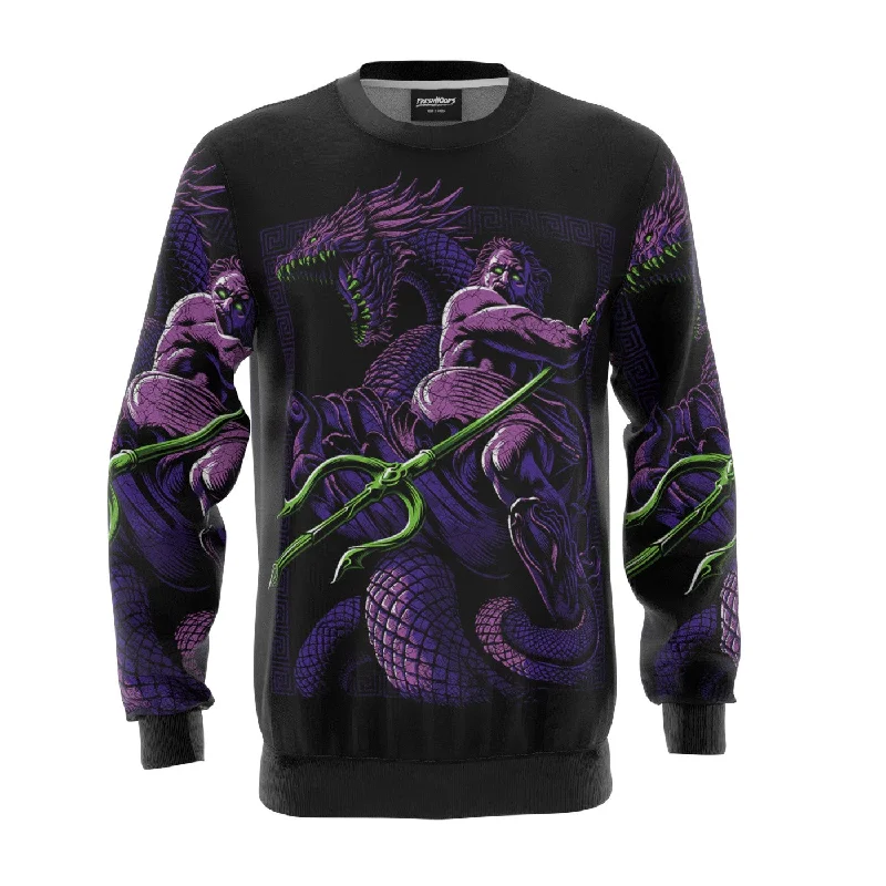 Customizable Men's SportswearPoseidon Dragon Sweatshirt