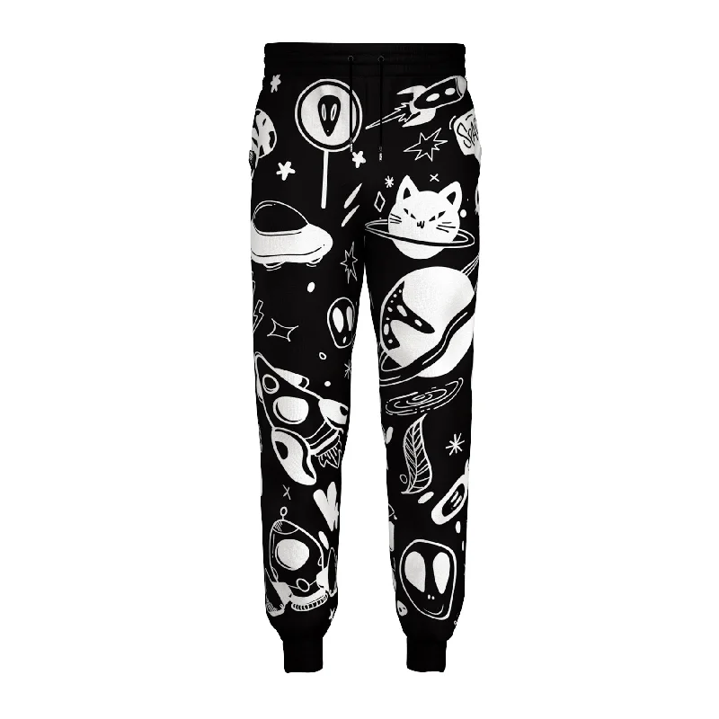 Men's Pants with Moisture-Wicking PropertiesSpace Doodles Sweatpants