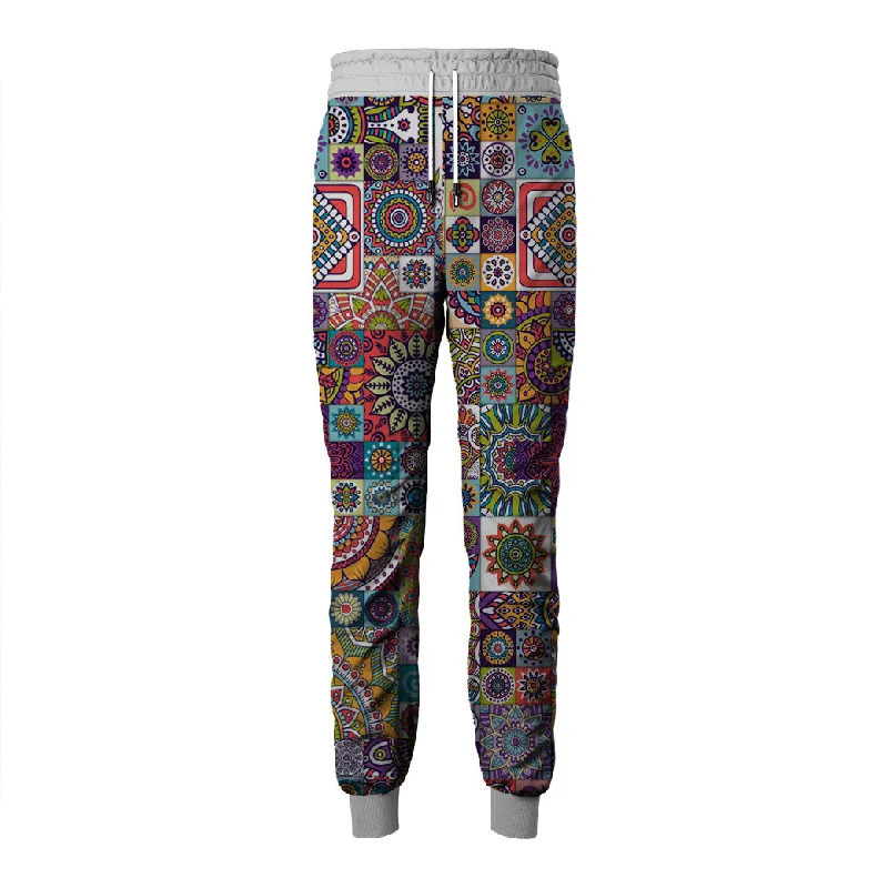 Men's Pants with Adjustable CuffsTribal Mosaic Sweatpants