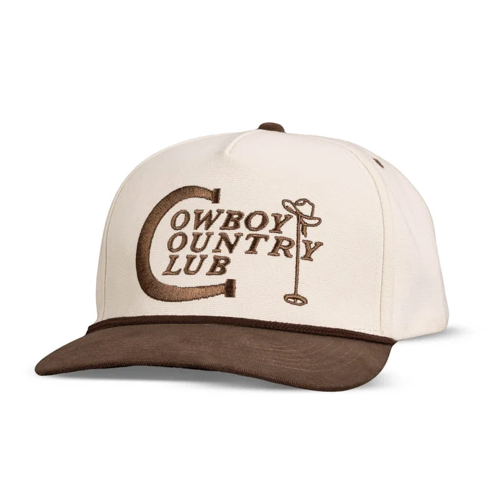 Cowboy Country Club Hat - Cream / Brown