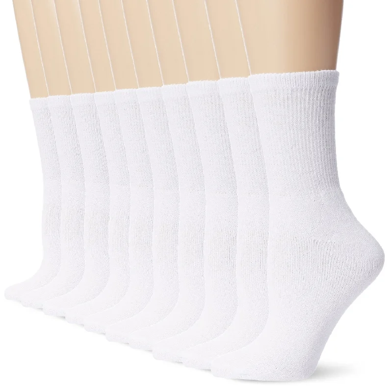 Fruit of the Loom Womens Value 10 Pack Crew Socks