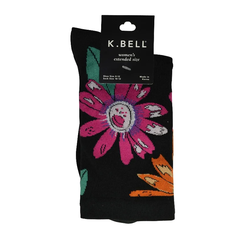 K. Bell Womens Crew Socks - EXTENDED SIZE