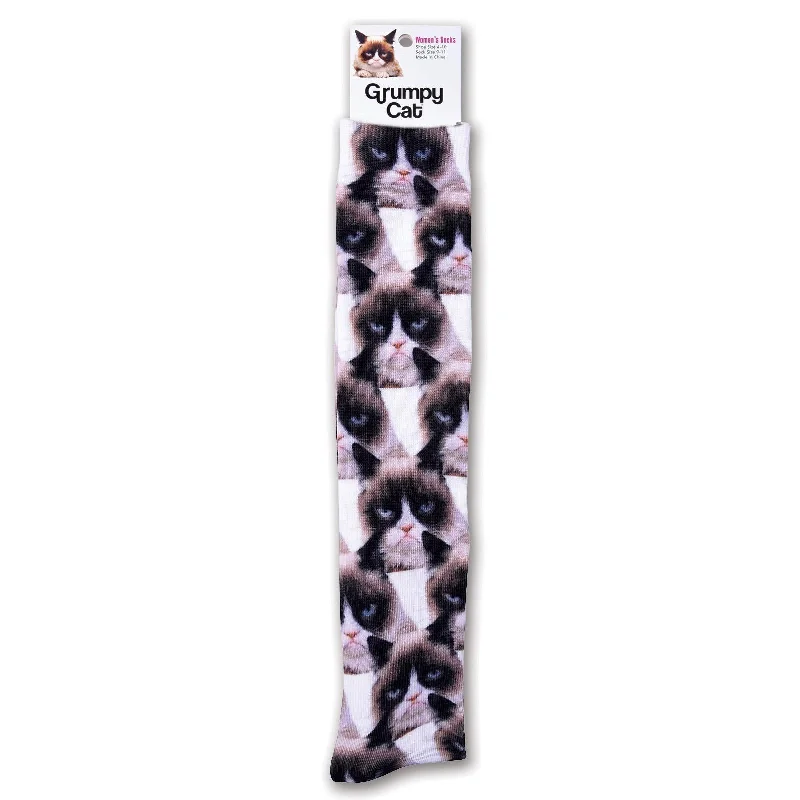 K. Bell Women`s Grumpy Cat Knee High Socks