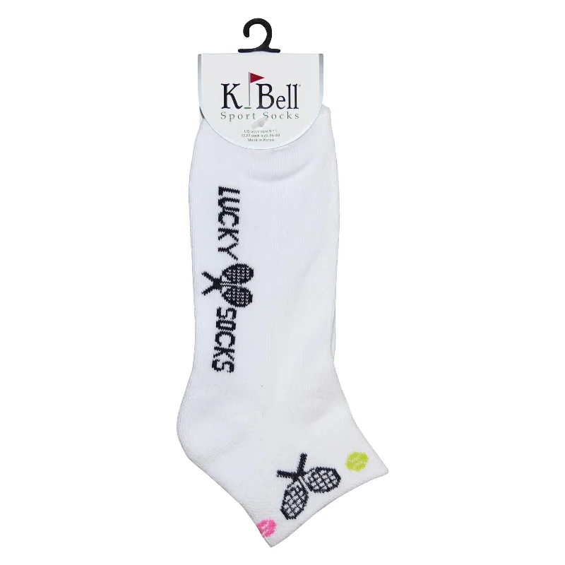 K. Bell Womens Lucky Tennis 1/2 Cushion Socks