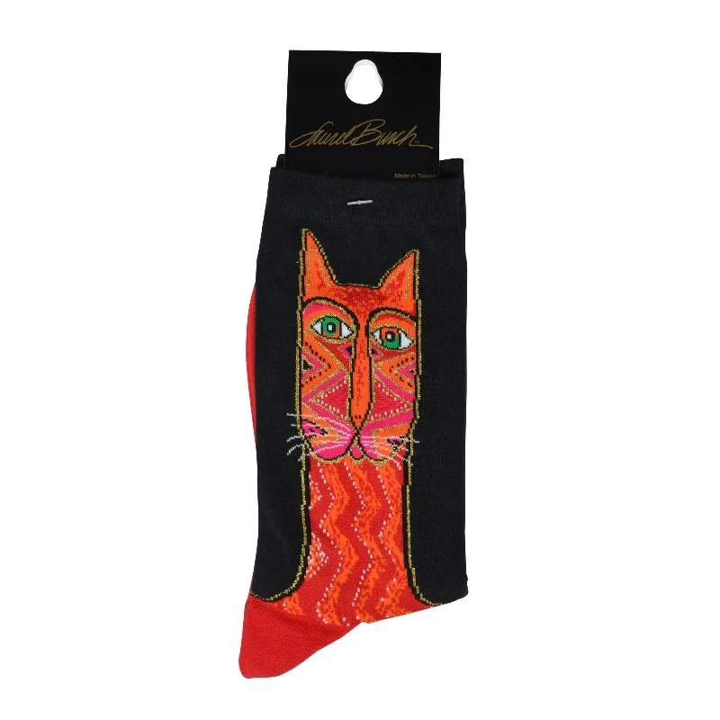 K. Bell Womens Tribal Cat Crew Socks