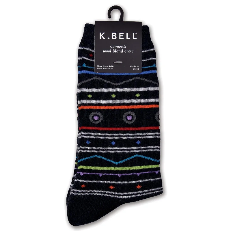 K. Bell Womens Wool Crew Socks