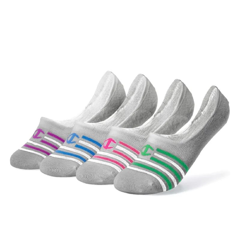 Champion Women`s Performance 4-Pack Liner Stripe Socks