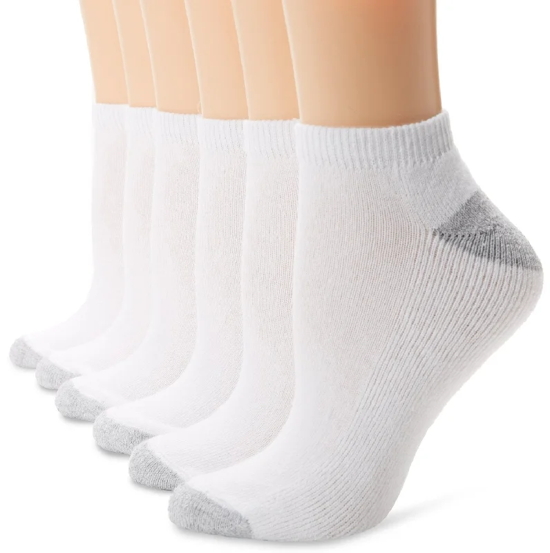 Hanes Women`s Classics ComfortBlend Low Cut Socks Extended Sizes 6-Pack